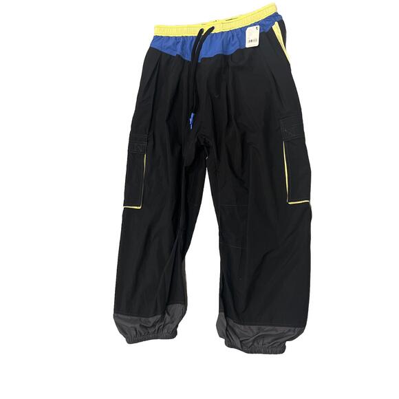 $128 Free People Movement Spring Forward Cargo Balloon Pants Black Blue Size L - Picture 5 of 6